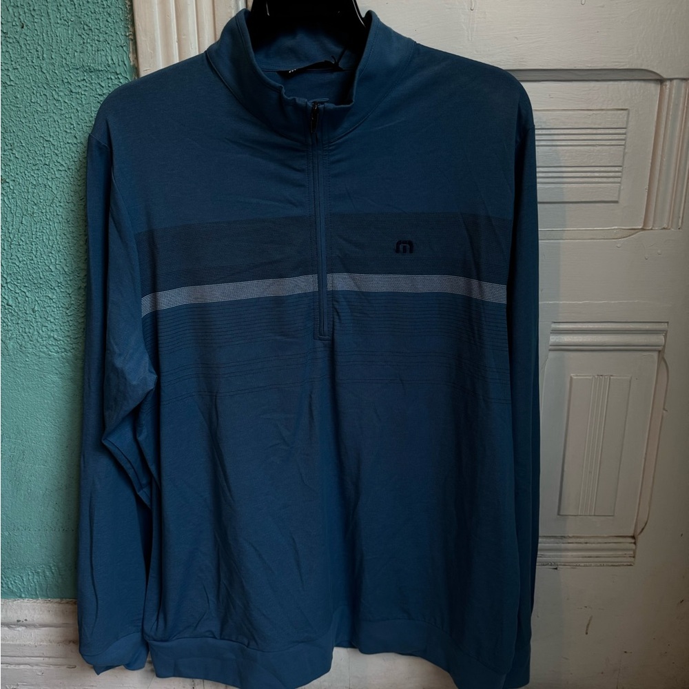 Blue Quarter-Zip Pullover
